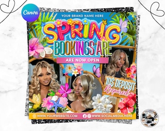 Spring Break Booking Flyer, Spring Booking Flyer, Spring Break Sale Flyer, Spring Special Flyer
