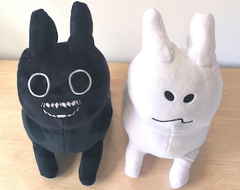 Funny Bunny Plush Toy, Quirky Internet-Inspired Emoji Stuffed Animal, Cute Kawaii Collectible, Gamer Gift