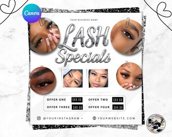 Folleto especial de pestañas de lujo