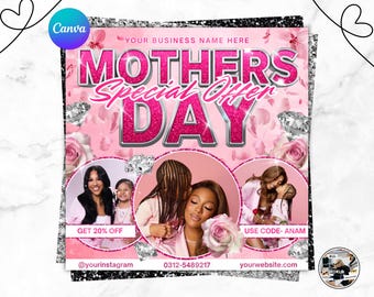 Bokningsflyer för mors dag, flygblad för bokningar tillgängliga i maj, specialbokningar för mors dag