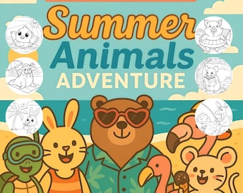 Animal Coloring Pages: 50 Printable Activity Sheets (PDF Download)