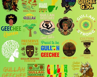 Afro Heritage Gullah Geechee Bundle PNG – Black Culture Pride Designs, African Roots Clipart, T-Shirt Sublimation Pack