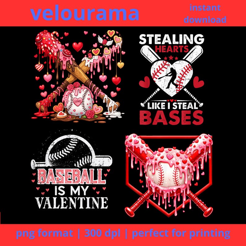 Baseball Valentine PNG Bundle valentined Valentine Sports Clipart Valentines Baseball Drip,valentines-gifted,g ifte,gif te,valentine gifte image 1