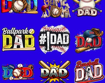 Baseball Dad PNG Bundle, Files for Cricut, Dad Shirt Design, Sublimation Graphics,baseball Mom shirt,png sublimation file