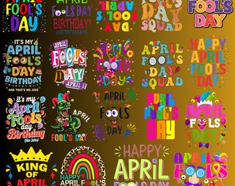 April Fools Day PNG Bundle, Funny April,April Fool Celebration png, Funny Prank Humor Design Bundle,Joke Clipart Pack (Digital Download)
