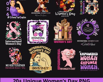 International Women's Day PNG Bundle,Empowered Women Graphic,Feminist Shirt Design, March 8 Sublimation Download,Women's Day Empowerment PNG