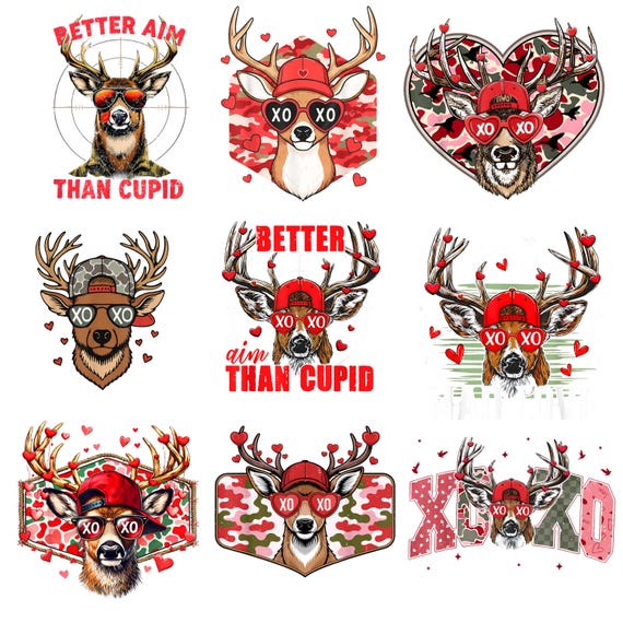 Valentine Deer SVG Bundle | Better Aim Than Cupid |valentin-gifte PNG,Valentine Shirt Design giftin g,giftfu l,gifte fully,valentinered gift