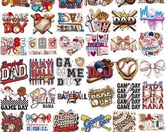 Baseball Bundle png, Retro Baseball Png, Coquette Bow Game Day Brushstroke Checkered,Baseball, Game Day Png,Mama Game Day Vibes Kinda Day