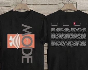 Vintage stijl Depeche Mode Tour 1987-1988 T-shirt dubbelzijdig, maat S-4XL