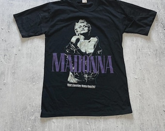 ヴィンテージ 1987 マドンナ Who's That Girl コンサート Tシャツ M/L
