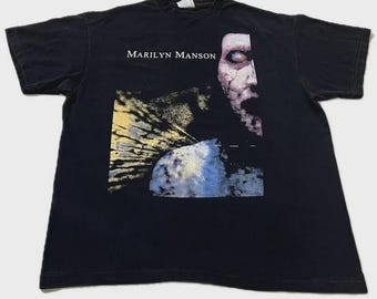 Vintage stijl 1996 Marilyn Manson Antichr*st Superstar T-shirt dubbelzijdig maat S-4XL