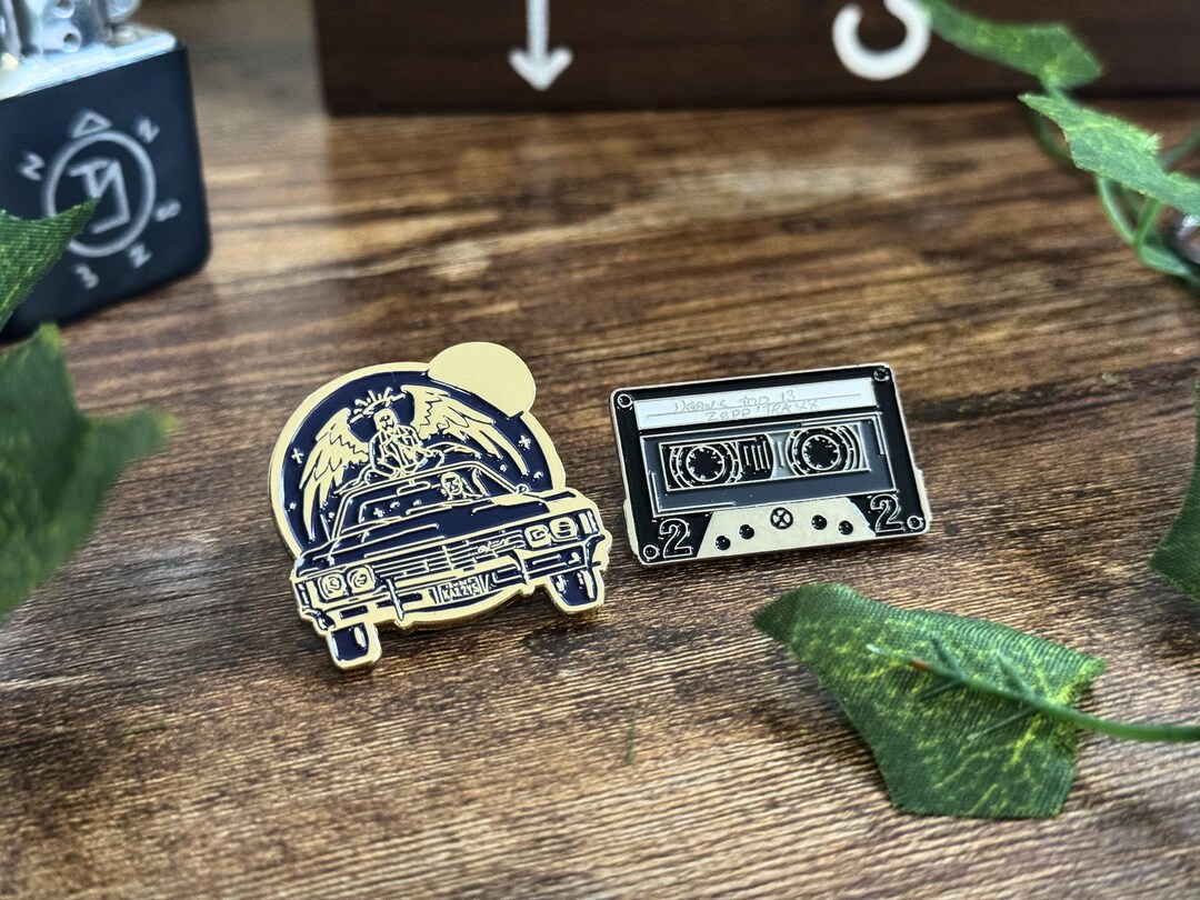 Destiel Pin Set – Supernatural Inspired Enamel Pins | Dean and Castiel ...