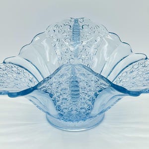 Blue Fenton Daisy and Button Bowl - Etsy