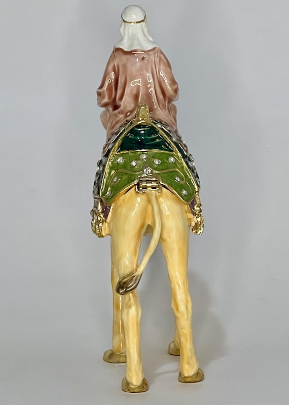 Vintage Trinket Box – Wise Man on Camel – Hinged,… - image 19