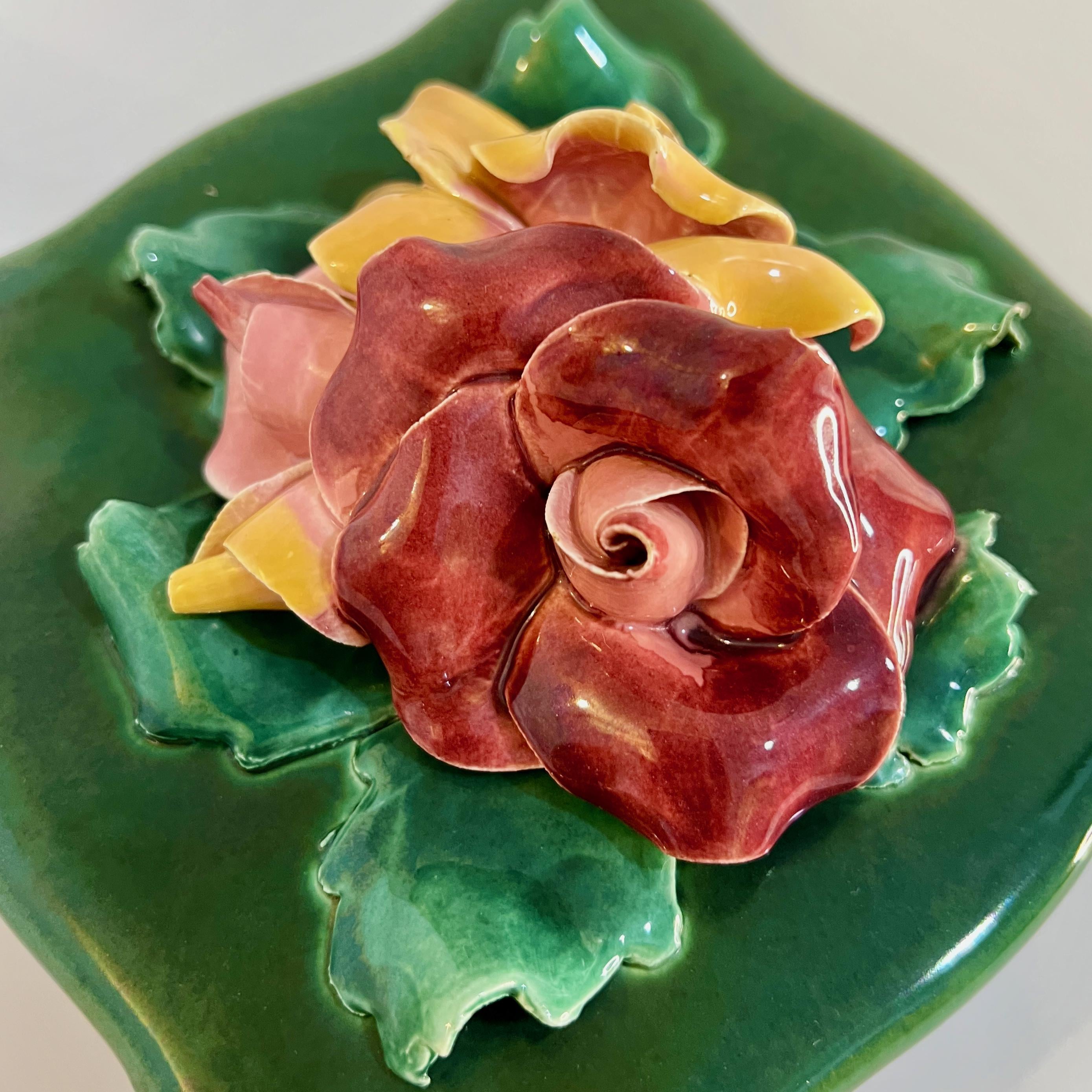 Vintage Porcelain Rose Trinket Box | Johanna Brahm | Hand Crafted