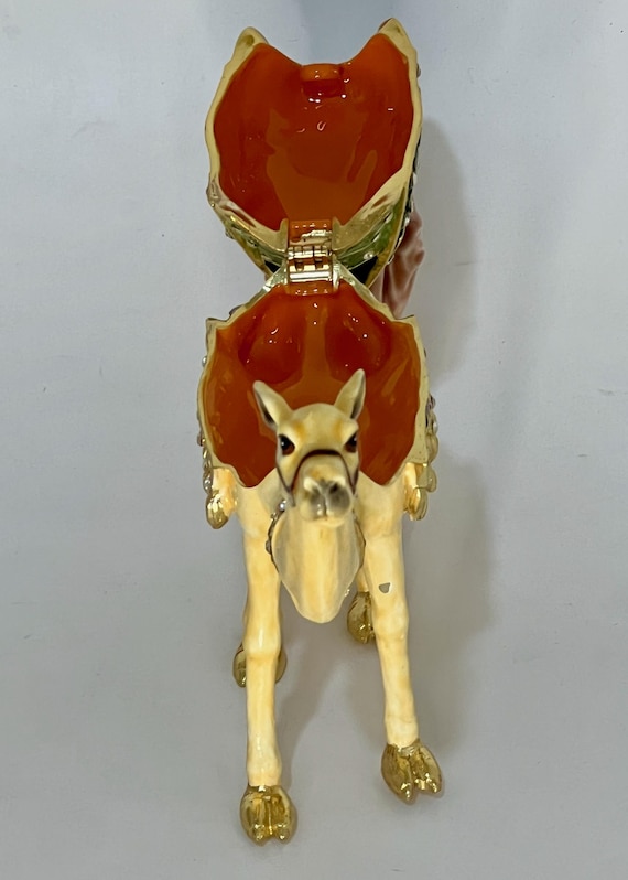 Vintage Trinket Box – Wise Man on Camel – Hinged,… - image 14