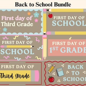 Back To School Banner Bundle - 6 Editable Digital Banners