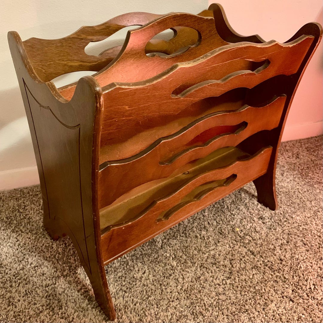 Vintage 1960s Butler Style 717 Midcentury Magazine Rack, Holder ...