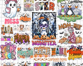 Halloween Mom Family PNG Bundle, Halloween Mama png, Halloween Mama png Spooky Season Png, Halloween Shirt Png, Spooky Sublimation Ghost PNG