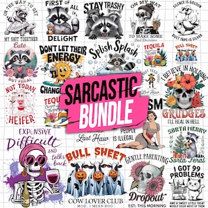 Ensemble PNG sarcastique | Lot sarcastique | Sublimation sarcastique | Clipart sarcastique | Chemises impertinentes de citations Svg | Maman drôle | PNG sarcastique