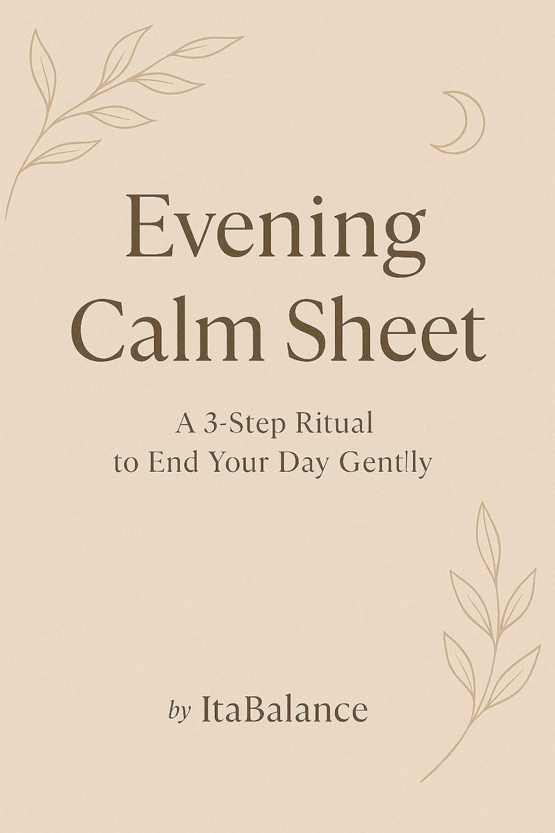 Night Calm Ritual Evening Calm Sheet – Printable Night Ritual | Bedtime Reflection | Self ...
