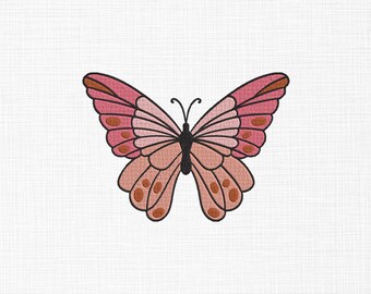 Butterfly Machine Embroidery Design, 5 Sizes (Digital Download)