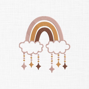 Rainbow Embroidery Design Boho Rainbow Embroidery Mini Rainbow Machine Embroidery Designs 5 Sizes Digital Download