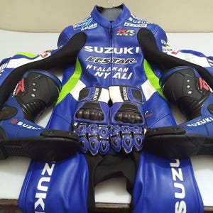 Suzuki motorcykel läderracingställ, MotoGp Design motorcykelställ bild 5