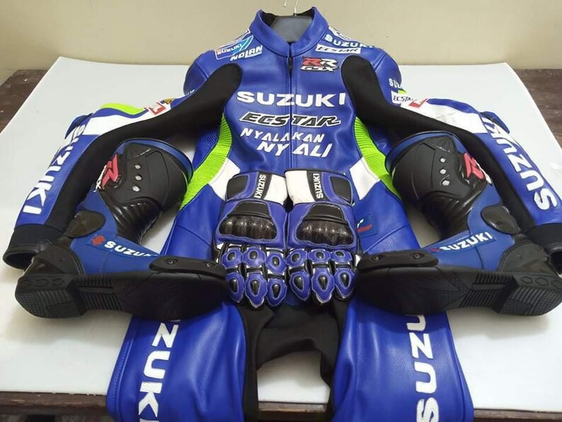 Suzuki motorcykel läderracingställ, MotoGp Design motorcykelställ bild 5