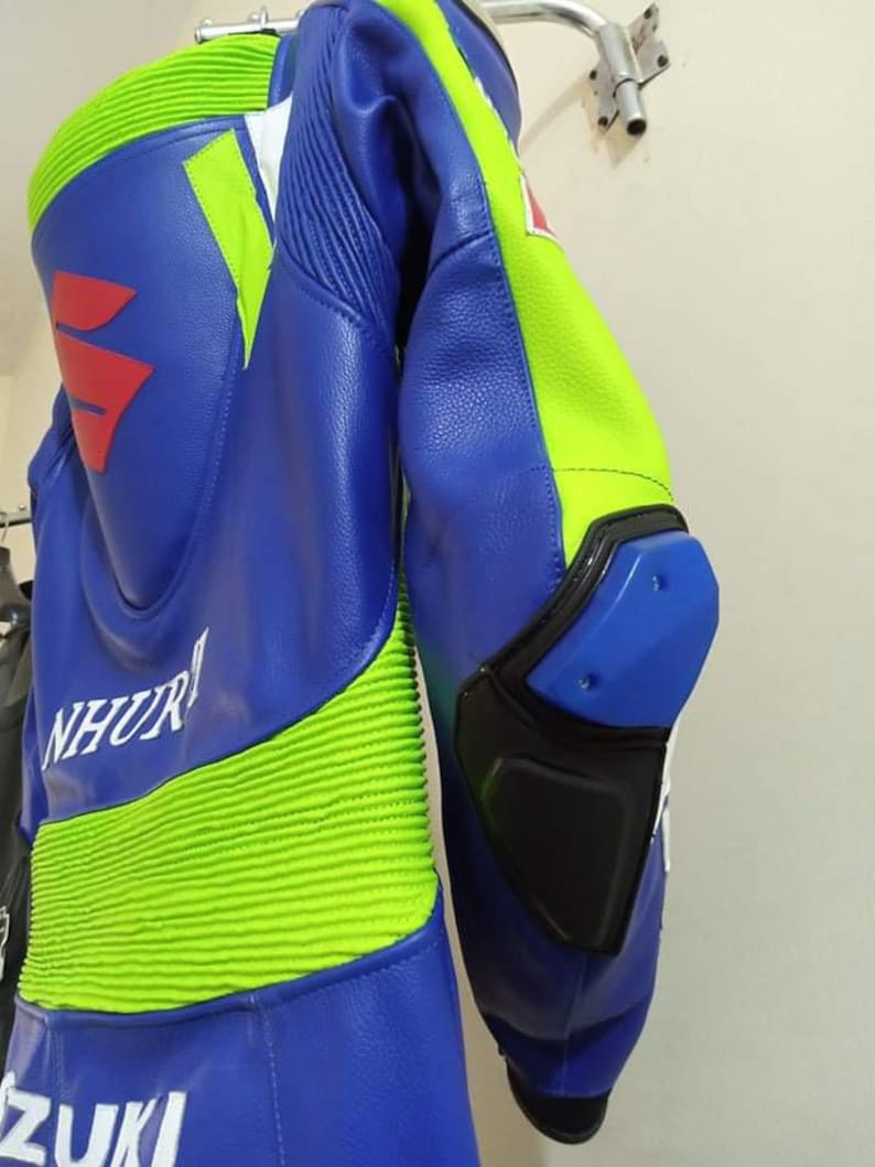 Suzuki motorcykel läderracingställ, MotoGp Design motorcykelställ bild 7