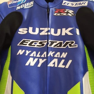 Suzuki motorcykel läderracingställ, MotoGp Design motorcykelställ bild 4