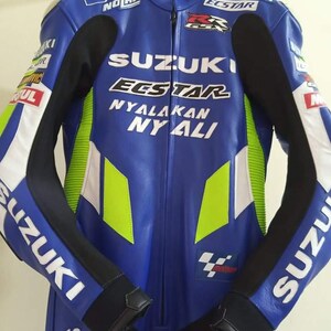 Suzuki motorcykel läderracingställ, MotoGp Design motorcykelställ bild 3