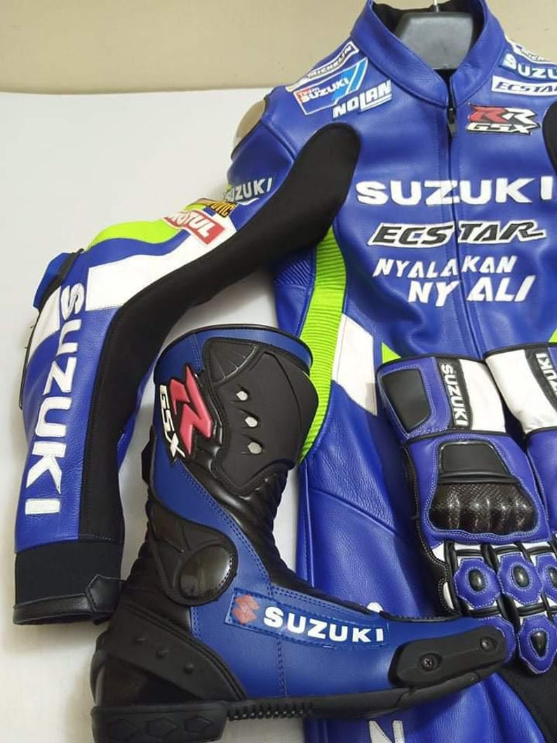Suzuki motorcykel läderracingställ, MotoGp Design motorcykelställ bild 6