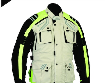 Adventure Rider Textile Jacket –  Custom  | Full Back & red Touring, Off-Road, Dual-Sport Jacket