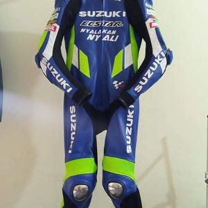 Suzuki motorcykel läderracingställ, MotoGp Design motorcykelställ bild 2