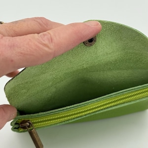 Genuine Leather Purse Medium Card Coin Pouch Wallet Womens Accessories image 17