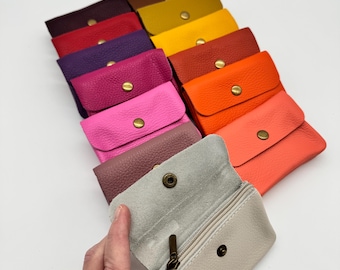Genuine Leather Purse Mini Card Coin Pouch Wallet Womens Accessories