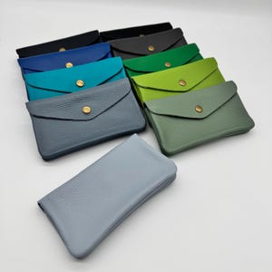 Genuine Leather Purse Medium Card Coin Pouch Wallet Womens Accessories image 3