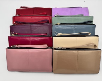 Purse Wallet Zipped Wristlet Faux Leather Womens Accessories