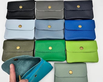 Genuine Leather Purse Mini Card Coin Pouch Wallet Womens Accessories