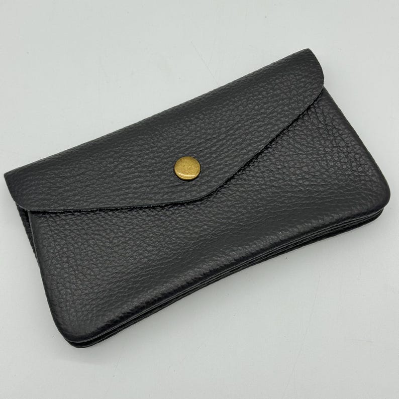 Genuine Leather Purse Medium Card Coin Pouch Wallet Womens Accessories Gray