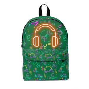 Music Vibes Unisex Classic Backpack Trendy School Bag