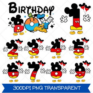 Personalized Cartoon Birthday Kid Png, Disney Birthday Png, Mickey Birthday Boy Png, WDW Disney Birthday Png, Disneyland Birthday Mouse Png
