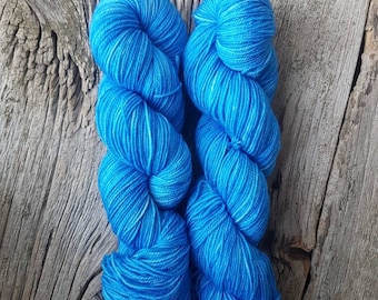 Blue Crayon | Sock Yarn | Semi-Solid | Hand-dyed Yarn