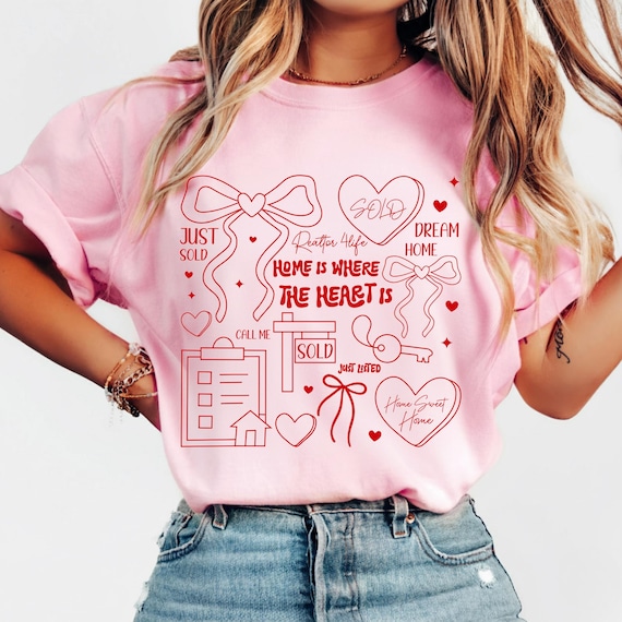 Valentines Day Realtor png svg, Red and White Realtor Life png, Real Estate Agent Love Heart Design, Cute Valentine Sublimation Download