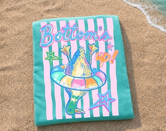 Preppy zomereend png, bottoms up eend png, grappige zomerstrand png, leuk meisjesachtig vakantiesublimatieontwerp