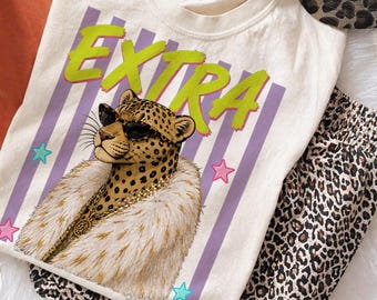 Preppy zomer PNG Coquette zomer PNG Girly Beach Tee retro luipaard shirt ontwerp leuke zomer grafische Summer Vibes png digitale download