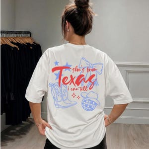 She’s From Texas I Can Tell PNG, Western Coquette Bow Cowgirl Boots, Texas Girl Shirt Design, Country Cowgirl Sublimation, 4th of July PNG image 7