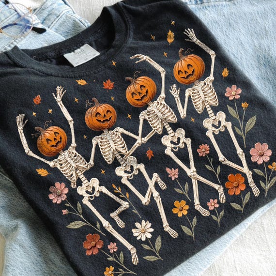 Wildflower Skeleton Png, Spooky Floral Skeleton Png, Botanical Skeleton Png, Preppy Halloween Png, Spooky Season Sublimation Download