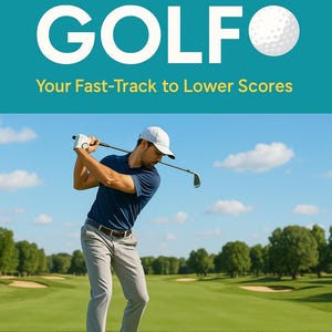 Puede incluir: Un golfista balancea un palo en un campo de golf verde. La imagen incluye el texto "SwingCraft GOLF" y "Your Fast-Track to Lower Scores". La parte inferior de la imagen tiene las palabras "GRIP • SWING • SHORT GAME • MENTAL GAME".